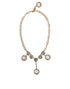 Dolce & Gabbana Gold Chain Brass Crystal Clock Statement Necklace